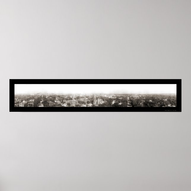 Pôster Lincoln NE Streets Foto 1908 (Frente)