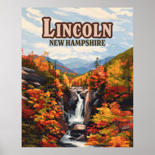 Poster Lincoln New Hampshire Franconia Falls