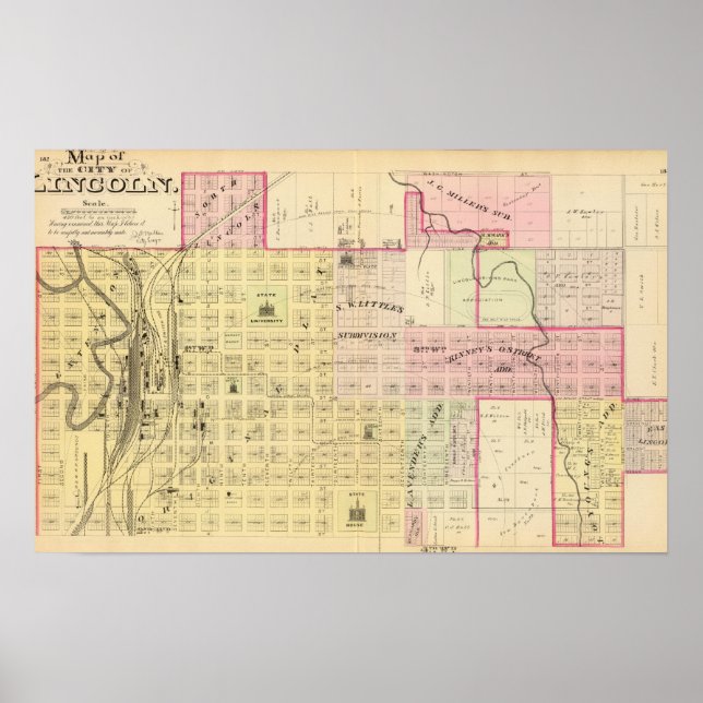 Pôster Lincoln North, Nebraska (Frente)