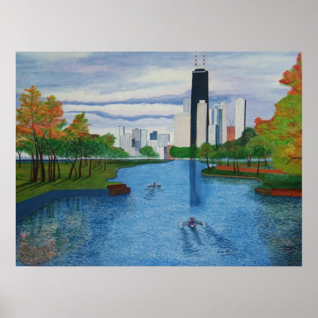 Poster "Lincoln Park - Chicago" 24"x18" (Frente)