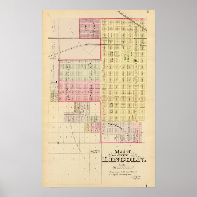 Pôster Lincoln South, Nebraska (Frente)