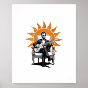 Poster Lincoln Unplugged – Guitarra Engraçada do Abraham