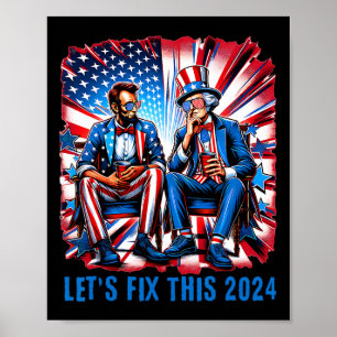 Poster Lincoln Washington Eleições Patrióticas nos Estado