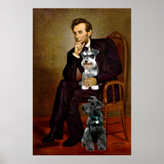 Pôster Lincoln's Two Schnauzers (Frente)