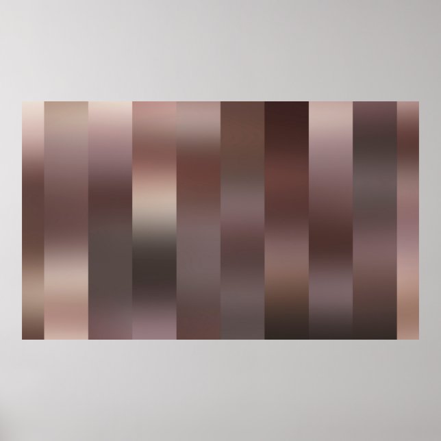 Poster Linda abstrato com fundo castanho vertical (Frente)