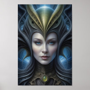 Poster Linda Alienígena - 001 - Fantasy Art