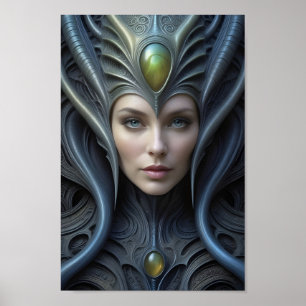 Poster Linda Alienígena - 007 - Fantasy Art