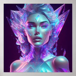 Poster Linda Arte Ai Bonito Icy Glass como Mulher