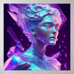 Poster Linda Arte Ai Bonito Icy Glass como Mulher
