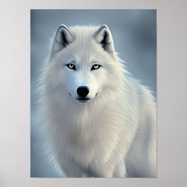 Poster Linda Arte do Lobo Branco (Frente)