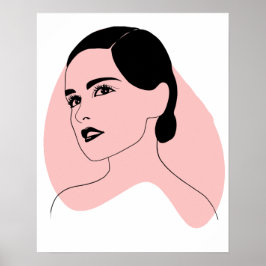 Poster Linda Arte Mulheres, Preta e Branca,