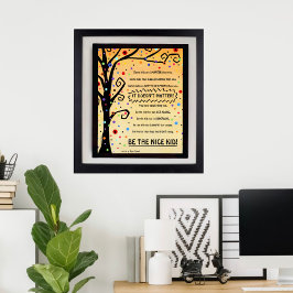 Poster Linda Árvore de Pássaros da Sala de Aula Inspirado