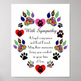 Poster Linda Carta de Condolências pela Perda de um Gato 