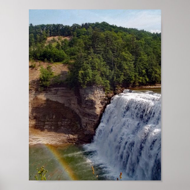 Poster Linda Cascata Rainbow Nature Fotografia (Frente)