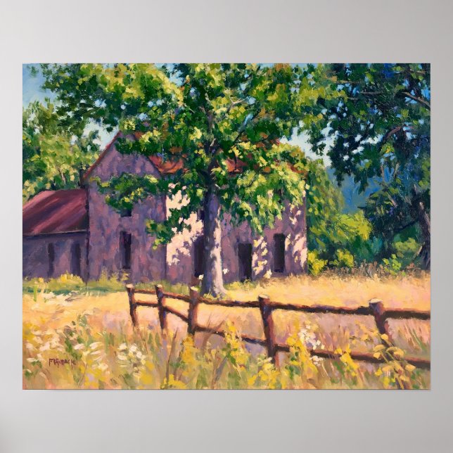 Poster Linda cena da Fazenda de outono em Illinois (Frente)