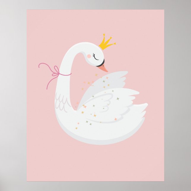 Poster Linda e orgulhosa princesinha cisne (Frente)