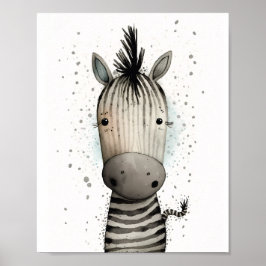 Poster Linda estampa de zebra 
