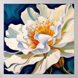 Poster Linda flor branca