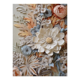 Pôster Linda Floral Vitoriana Elegante Bonito Flores