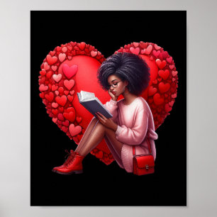 Poster Linda garota do livro do Dia dos Namorados com mul