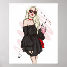 Linda garota em roupas de na moda com moda