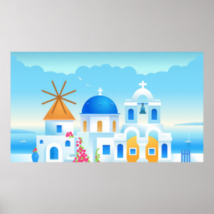 Poster Linda Grécia Santorin