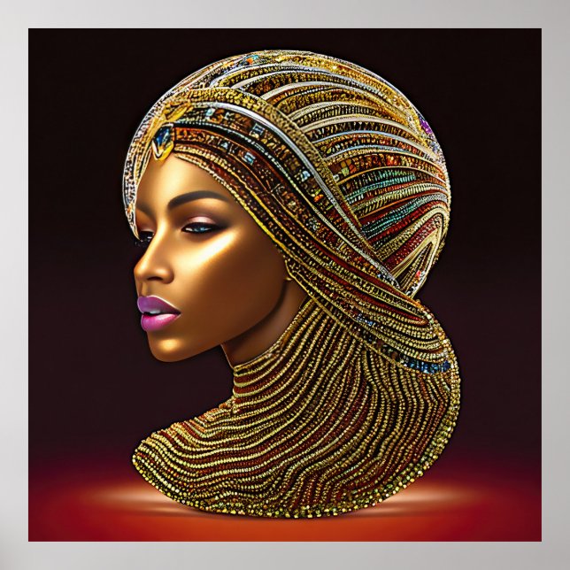 Poster Linda Herança Africana: Arte sobre História Negra (Frente)