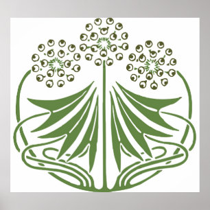 Poster Linda ilustração de vintage.