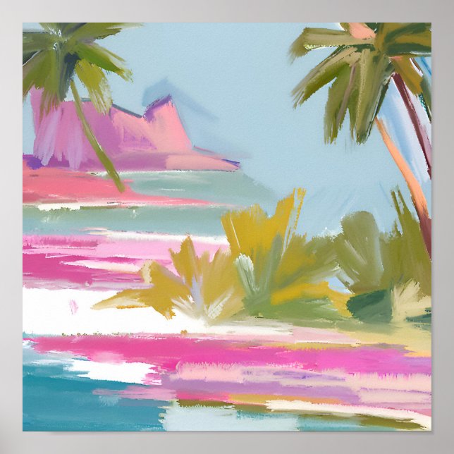 Poster Linda lagoa escondido de pastel (Frente)