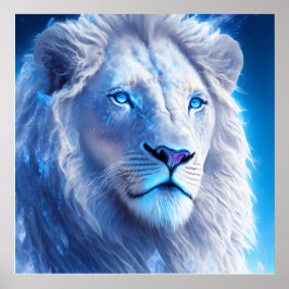 Poster Linda Leão Místico Branco com Olhos Azuis
