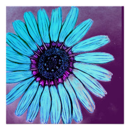 Pôster Linda mão esboçada Flor