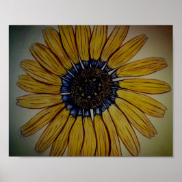 Poster Linda mão esboçada Flor