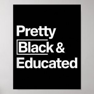 Poster Linda Menina Negra Educada Mês da História Negra A