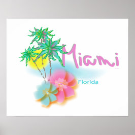 Pôster Linda Miami, Flórida, Palmas