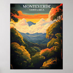 Poster Linda Monteverde Cloud Forest Costa Rica