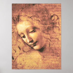 Poster Linda mulher de Leonardo da Vinci