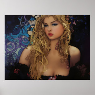 Poster Linda mulher loira