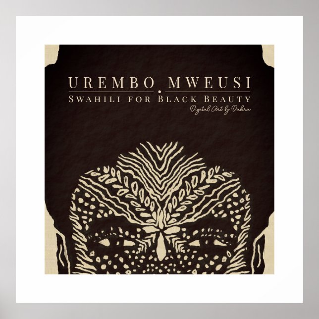 Poster Linda Mulher Negra (Frente)