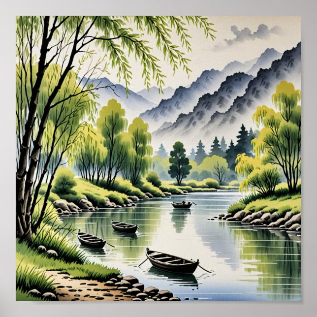 Poster Linda paisagem chinesa (Frente)