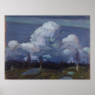 Poster Linda pintura canadense Tom Thomson Moonlight