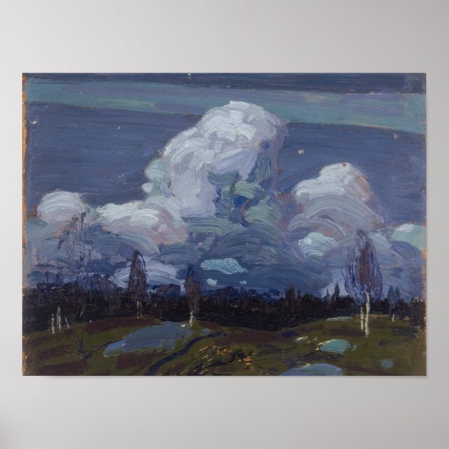 Poster Linda pintura canadense Tom Thomson Moonlight (Frente)