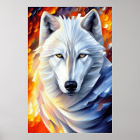 Linda pintura do Lobo Branco