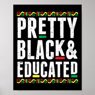 Poster Linda Preta E Educada Preta Afro-Americana L