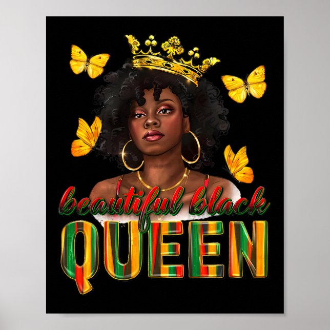 Poster Linda Rainha Negra Derrubando Afro Melanin Junete (Frente)