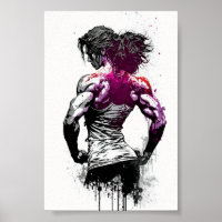 Linda Rapariga De Gym Flexindo Músculos