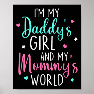 Poster Linda Sou a Menina do Meu Papai e a Bebê do Mundo