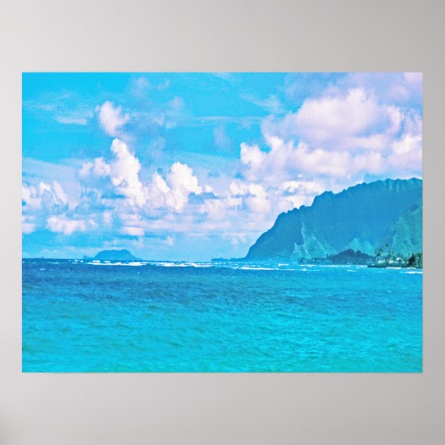 Poster Linda Turquesa Ocean Waves (Frente)