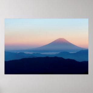 Pôster Linda vista Monte Fuji, Japão, Sunrise