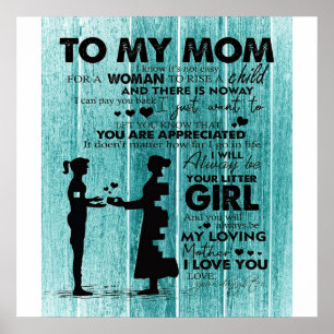 Poster Lindas Citações À Minha Mãe   Presente Para Mãe