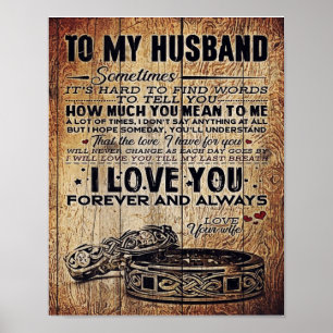 Poster Lindas Citações Ao Meu Marido Presente Para O